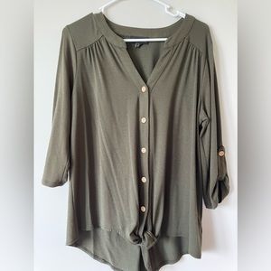 Fortune & Ivy Medium blouse, ties in the front.